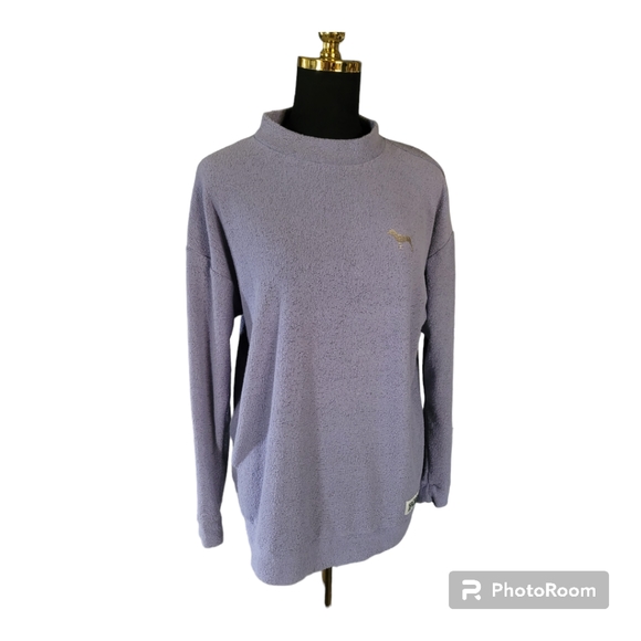 Vintage Victoria Secret Pink oversize terrycloth sweater, Lavender, sz S/M - Picture 4 of 8